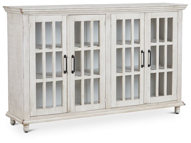 Lucas White Wood Four-door Cabinet