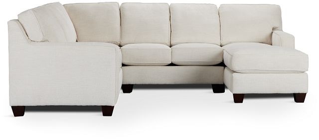 Andie White Fabric Medium Right Chaise Sectional (2)