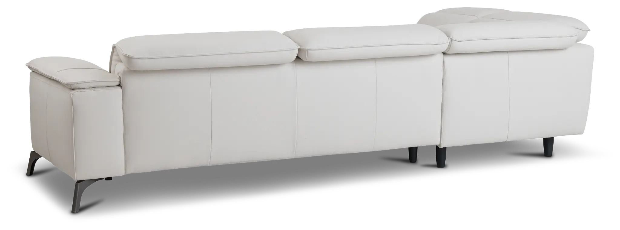 Pearson White Leather Left Bumper Sectional Pearson White Leather Left Bumper Sectional