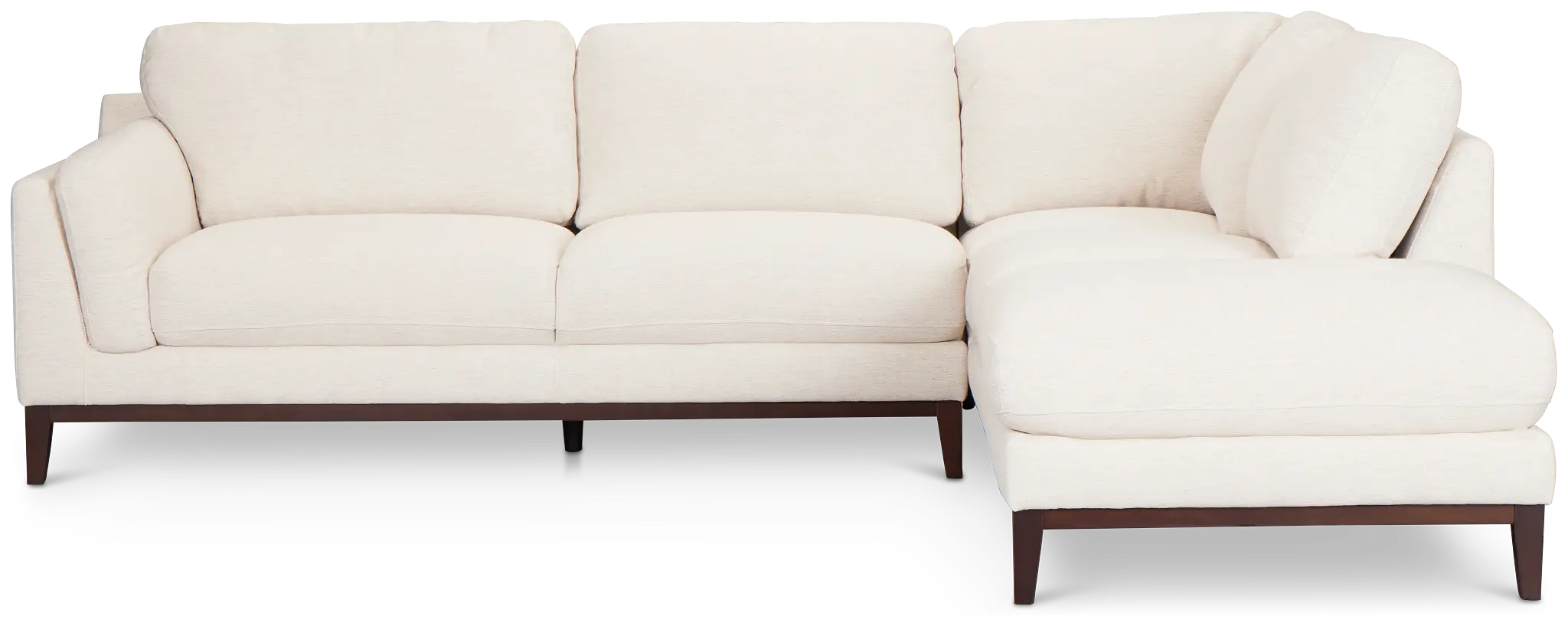 Wesley Light Beige Fabric Small Right Bumper Sectional Wesley Light Beige Fabric Small Right Bumper Sectional