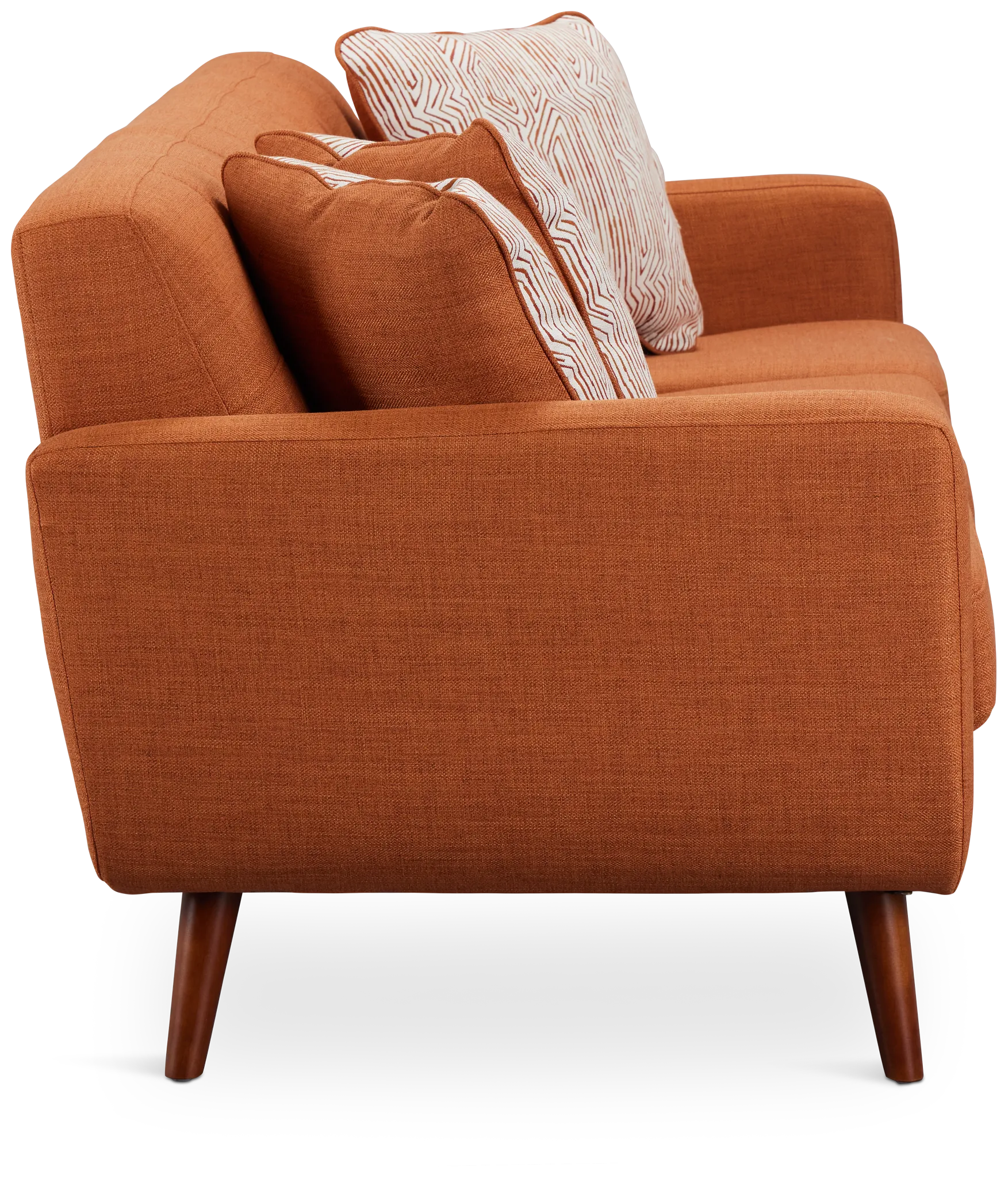 Raya Orange Fabric Sofa