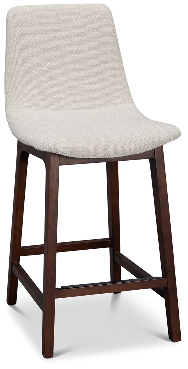 Hamilton Light Beige Fabric 24" Upholstered Barstool