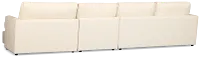 Maxwell Light Beige Fabric Small Right Chaise Sectional