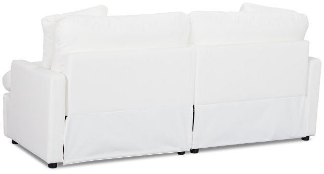 Skye White Fabric Power Reclining Sofa