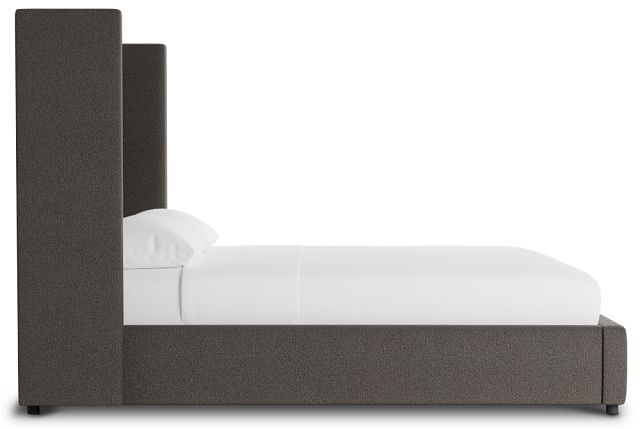 Captiva Elite Dark Gray 60" Upholstered Shelter Bed