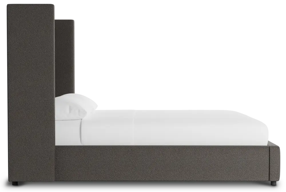 Captiva Elite Dark Gray 60" Upholstered Shelter Bed Captiva Elite Dark Gray 60" Upholstered Shelter Bed