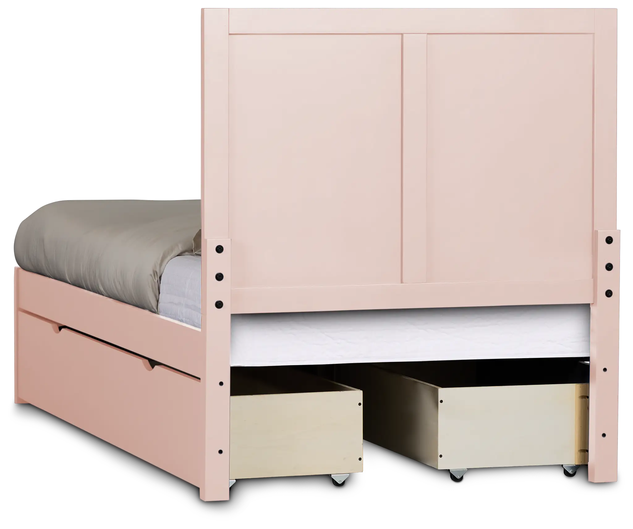 Charleston Pink Panel Bed With 4 Storage Drawers Charleston Pink Panel Bed With 4 Storage Drawers