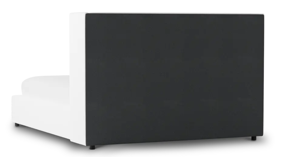 Captiva Peyton White 48" Upholstered Shelter Bed Captiva Peyton White 48" Upholstered Shelter Bed