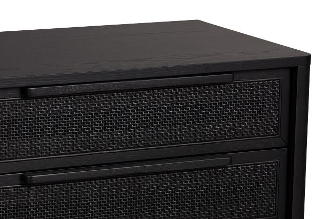 Pacific Black 3-drawer Nightstand