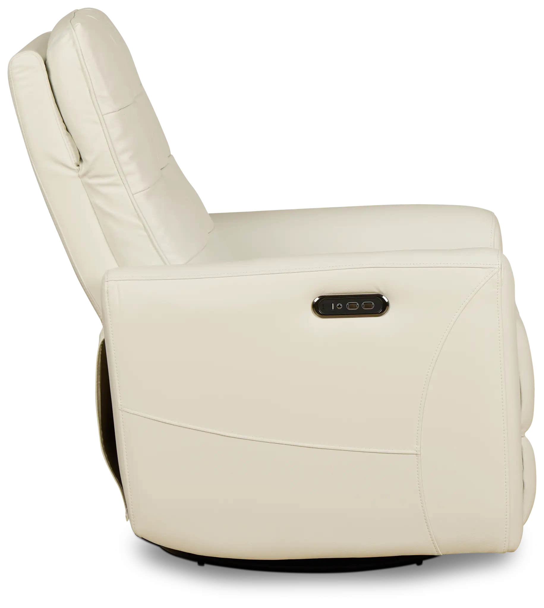 Izzy White Lthr/vinyl Power Swivel Glider Recliner Izzy White Lthr/vinyl Power Swivel Glider Recliner