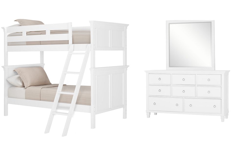 Tamara White Bunk Bed Bedroom Baby Kids Bedroom Sets City