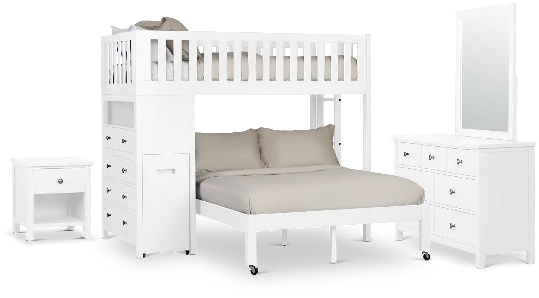 Charleston White Loft Bedroom