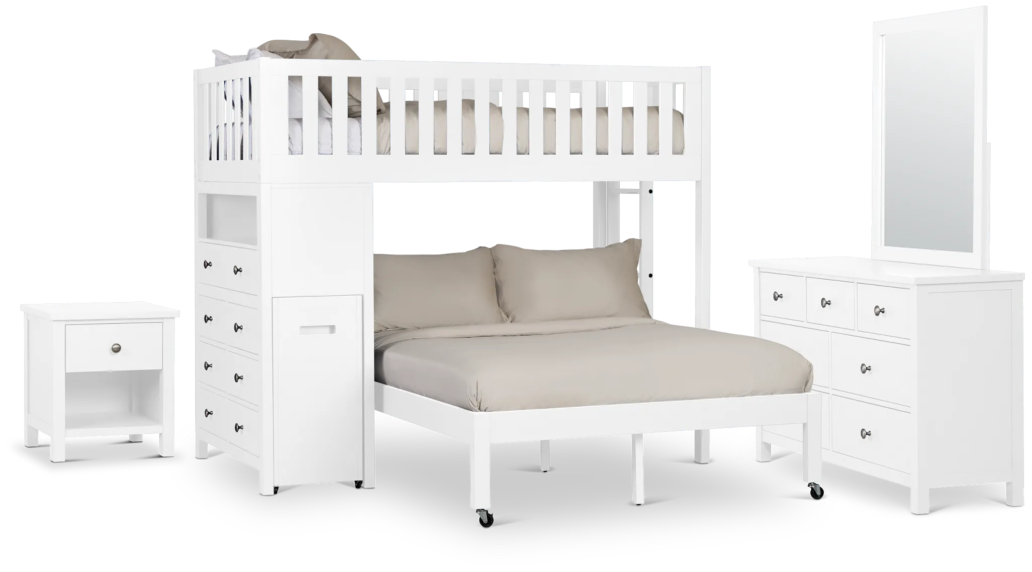 Charleston White Loft Bedroom