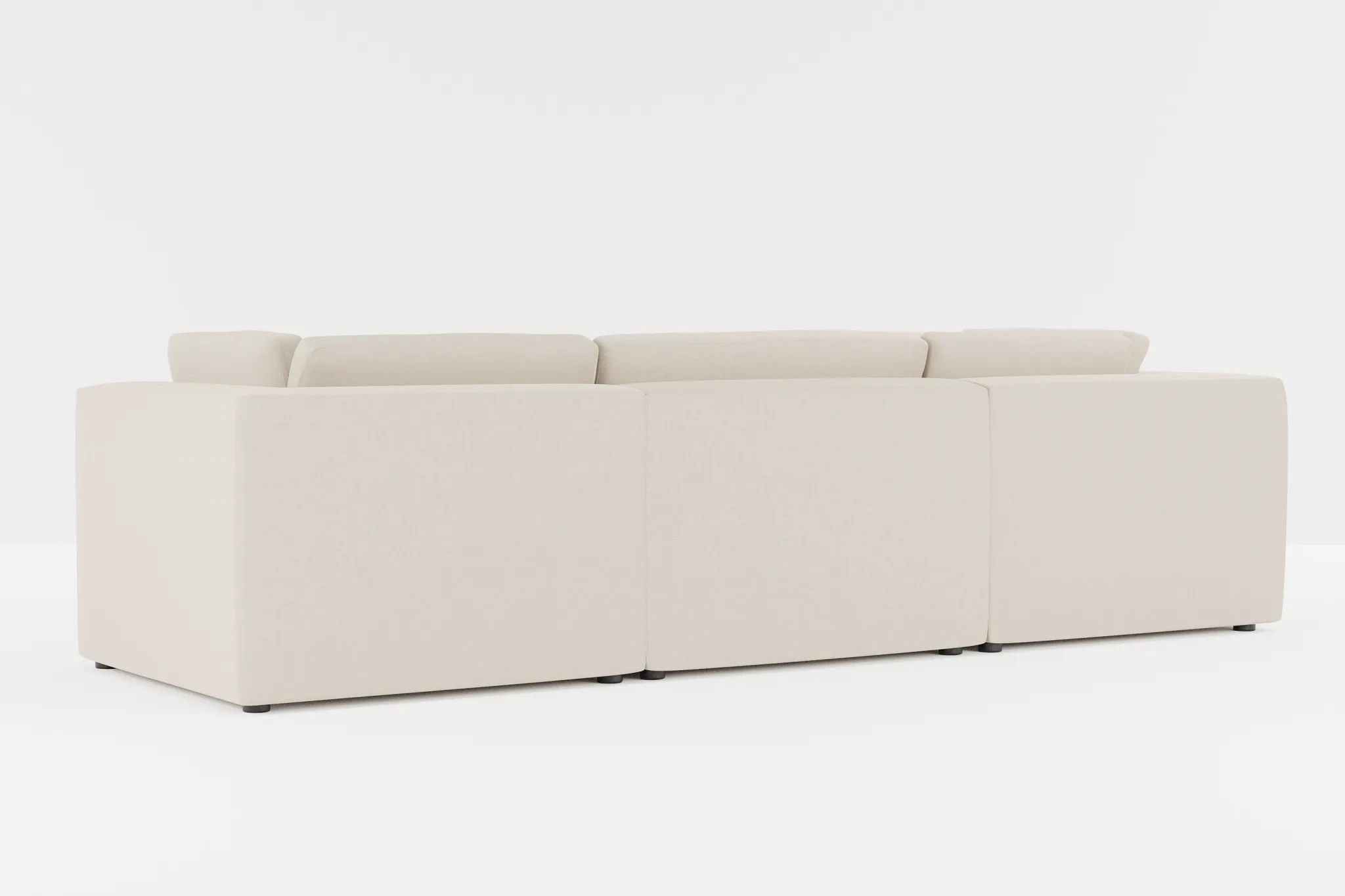 Destin Suave Beige Fabric 4-piece Modular Sectional