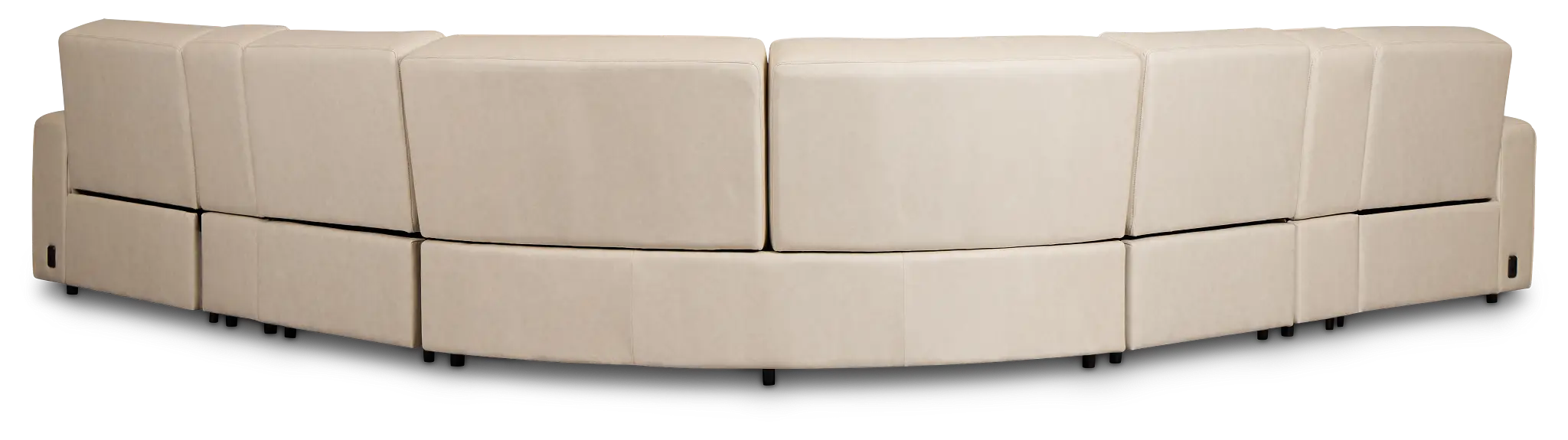 Sawyer Ivory Micro Large Dual Power Reclining Two-arm Sectional Sawyer Ivory Micro Large Dual Power Reclining Two-arm Sectional