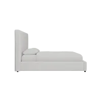 Grayton Delray Pewter 54" Upholstered Platform Bed