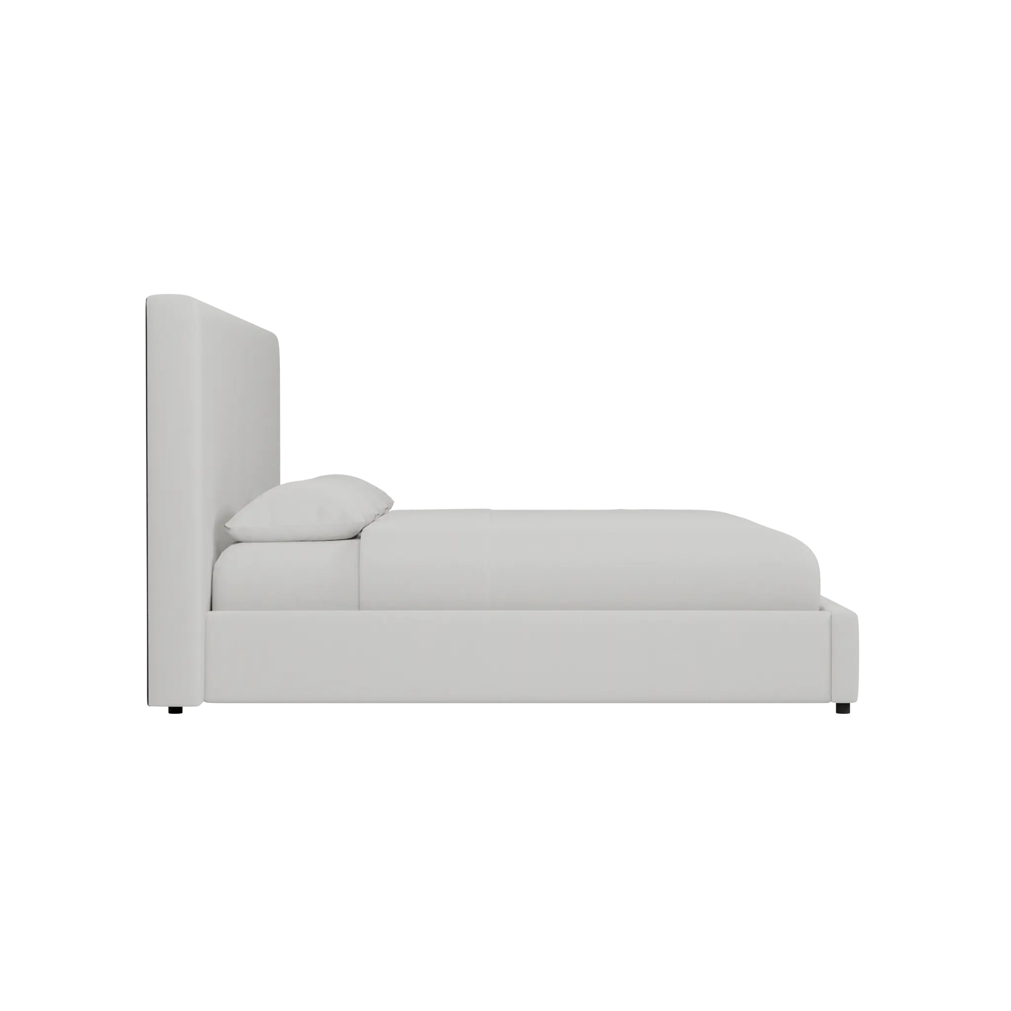 Grayton Delray Pewter 54" Upholstered Platform Bed Grayton Delray Pewter 54" Upholstered Platform Bed