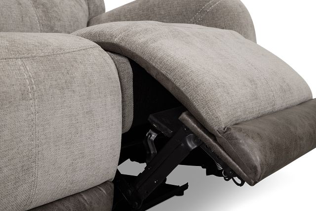 Travis Gray Fabric Power Reclining Sofa
