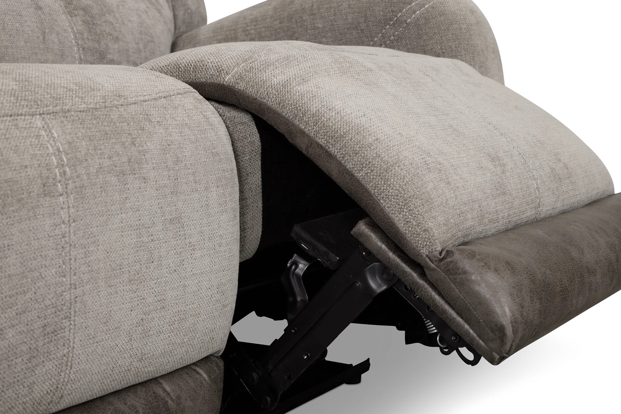 Travis Gray Fabric Power Reclining Sofa