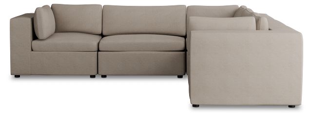 Destin Sutton Beige Fabric 5-piece Modular Sectional