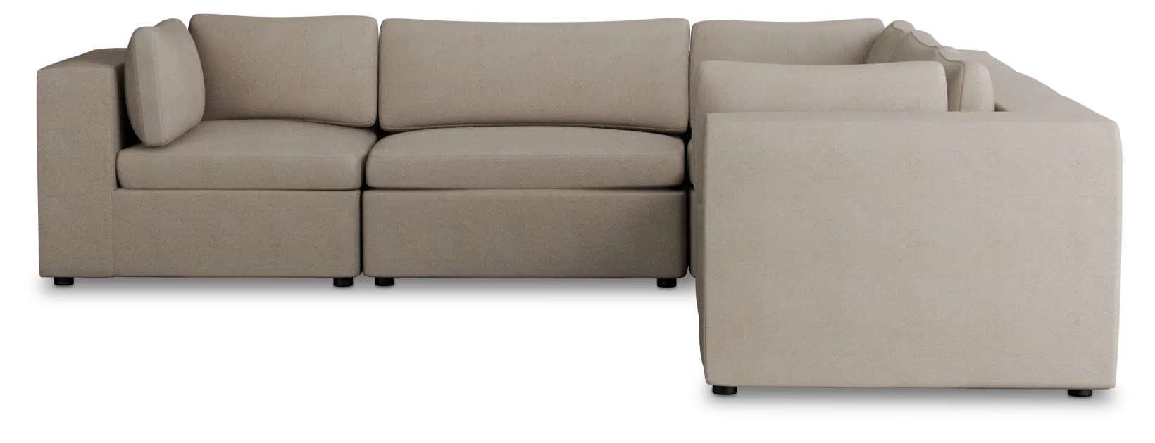 Destin Sutton Beige Fabric 5-piece Modular Sectional
