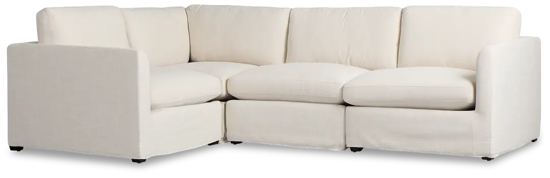 Willow Light Beige Fabric Small Two-arm Sectional Willow Light Beige Fabric Small Two-arm Sectional