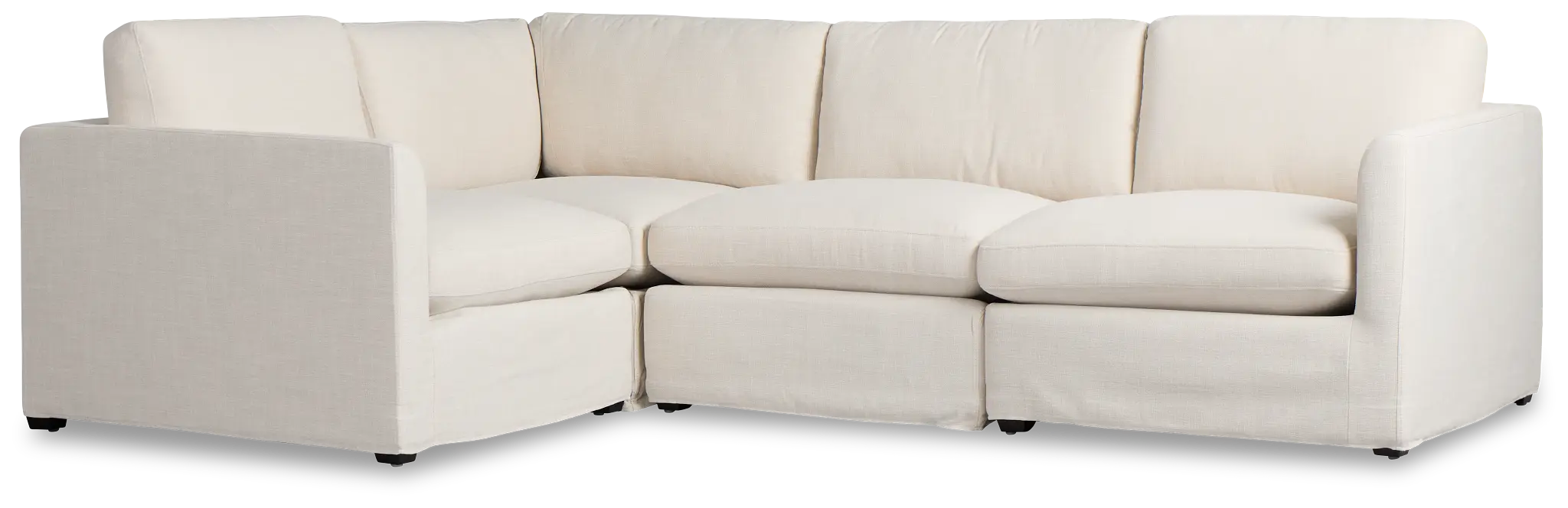 Willow Light Beige Fabric Small Two-arm Sectional Willow Light Beige Fabric Small Two-arm Sectional