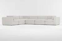 Destin Maguire Ivory Fabric 6-piece Modular Sectional