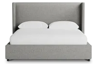 Captiva Linen Gray 48" Upholstered Shelter Bed