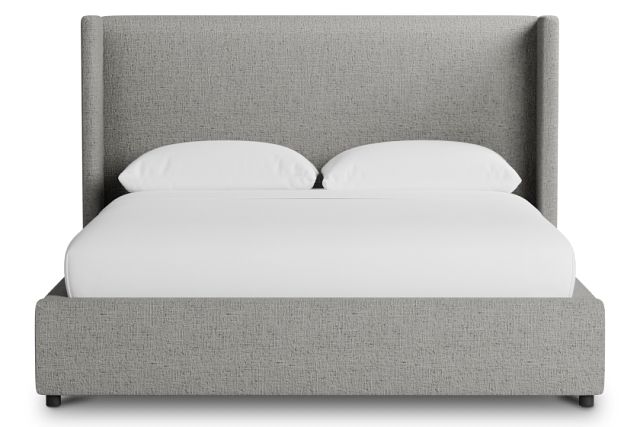 Captiva Linen Gray 48" Upholstered Shelter Bed