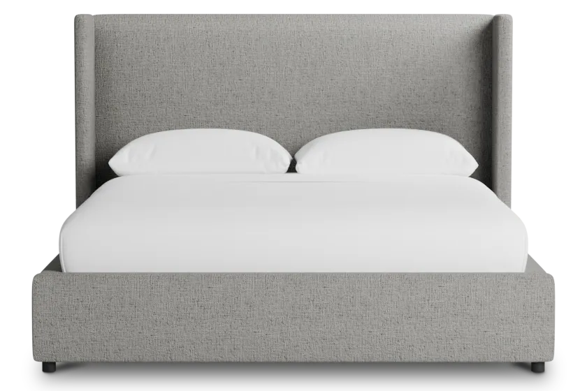 Captiva Linen Gray 48" Upholstered Shelter Bed