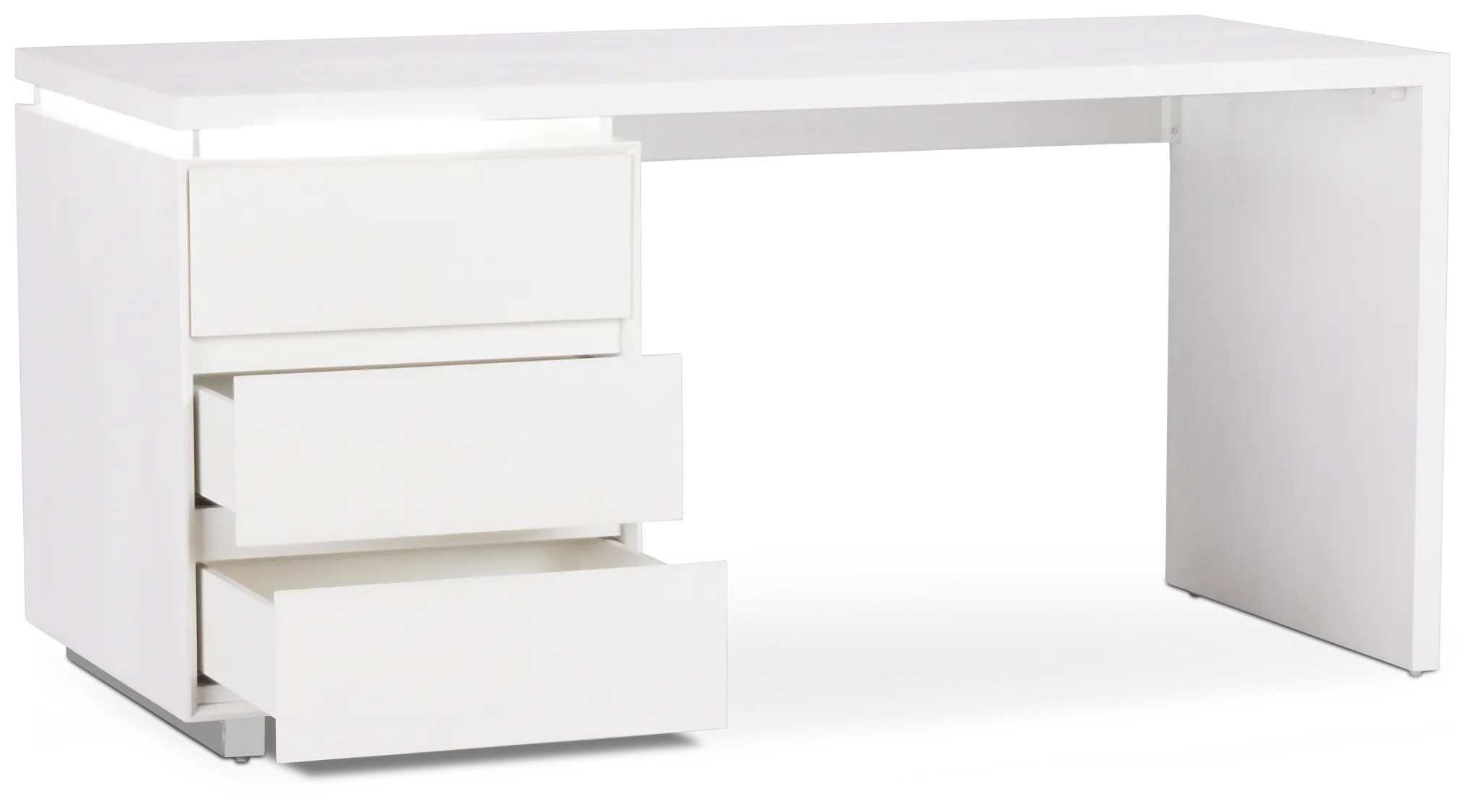Bal Harbour White Acrylic Desk