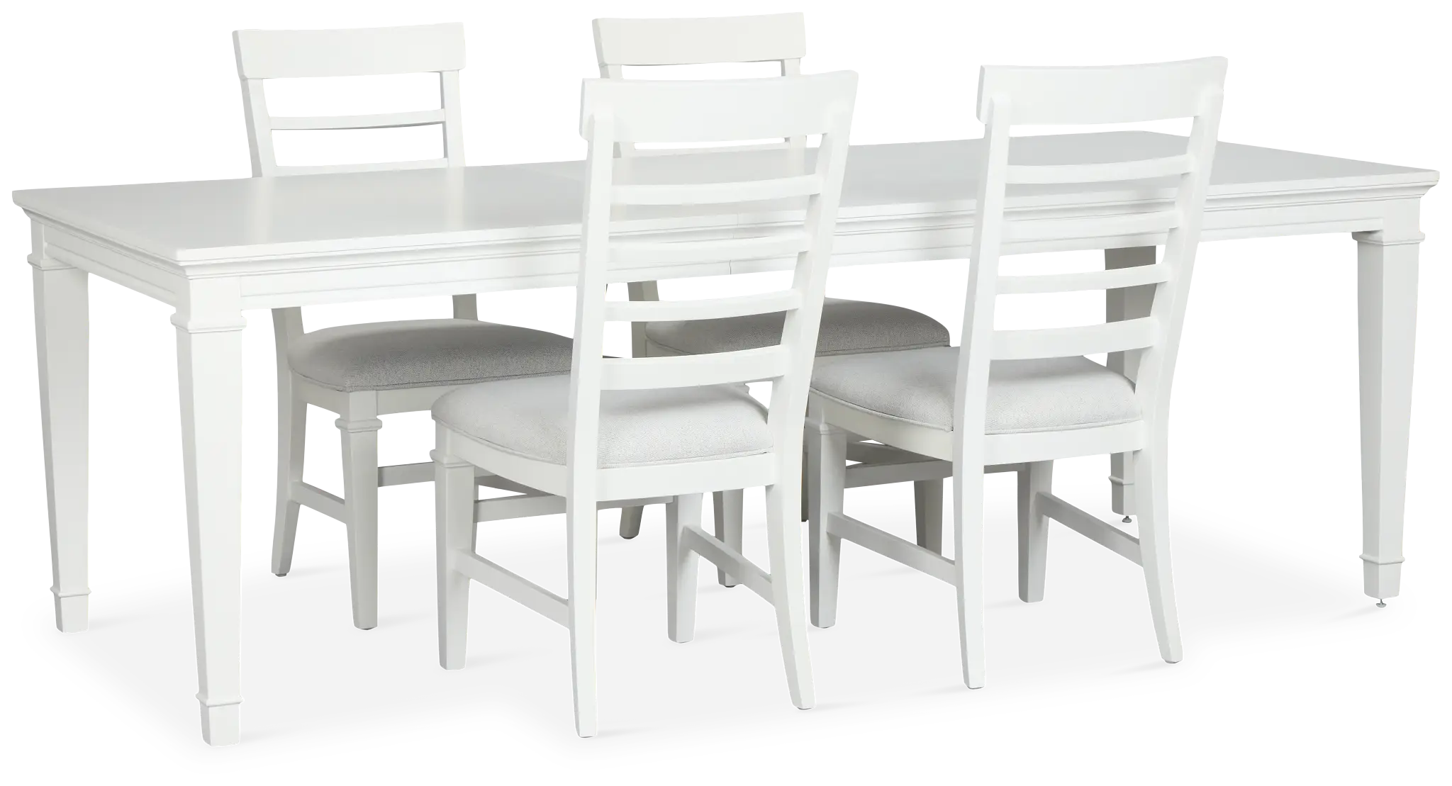 Cape Cod Ivory Rect Table & 4 Upholstered Chairs Cape Cod Ivory Rect Table & 4 Upholstered Chairs