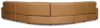 Sawyer Light Brown Micro Medium Triple Power 2-arm Sectional