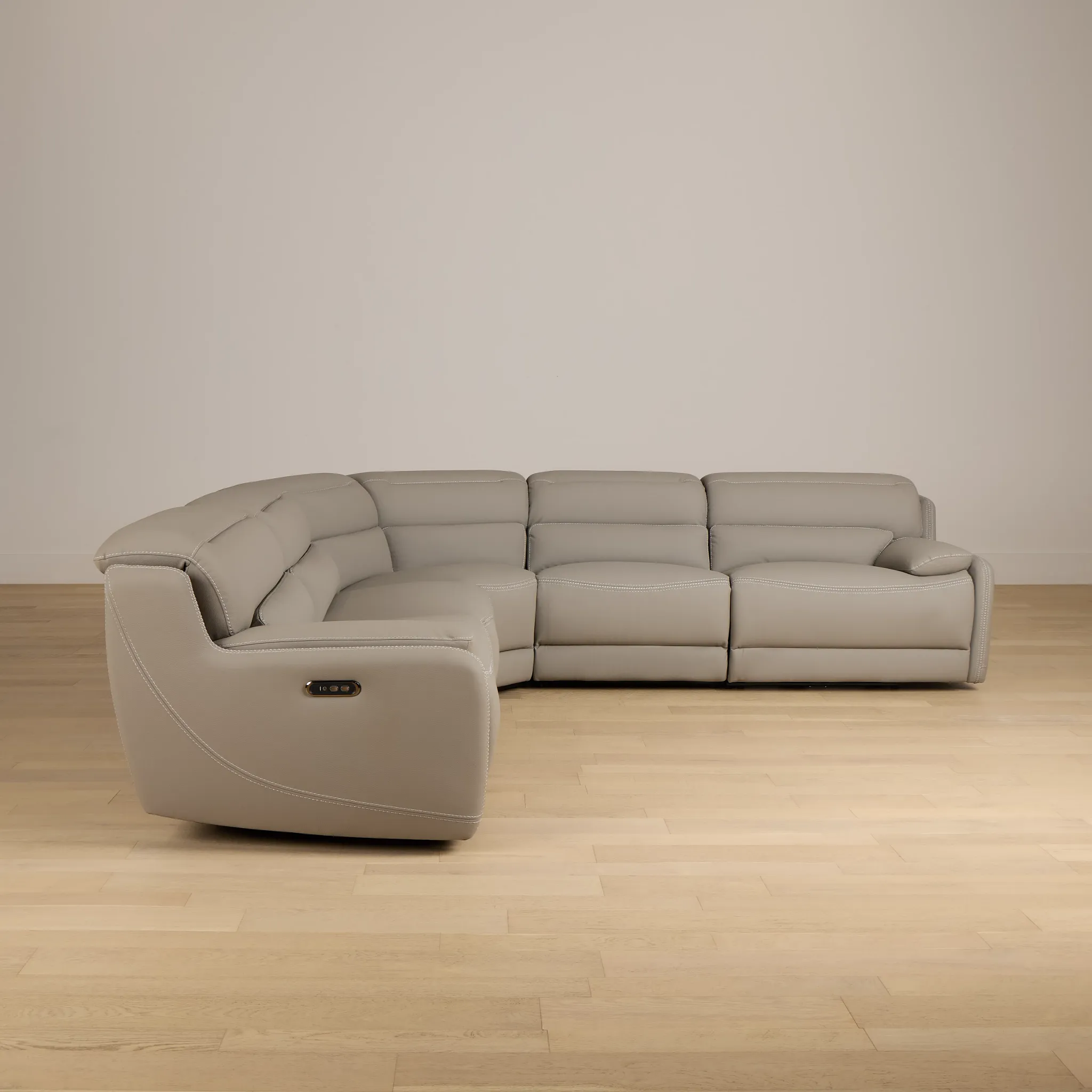 Jett Gray Micro Small Two-arm Power Reclining Sectional