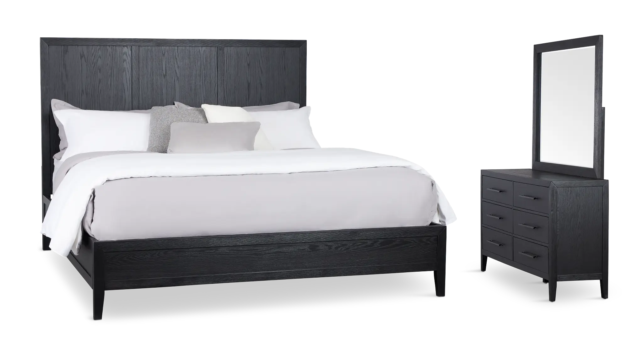 Alden Black Wood Platform Bedroom Alden Black Wood Platform Bedroom