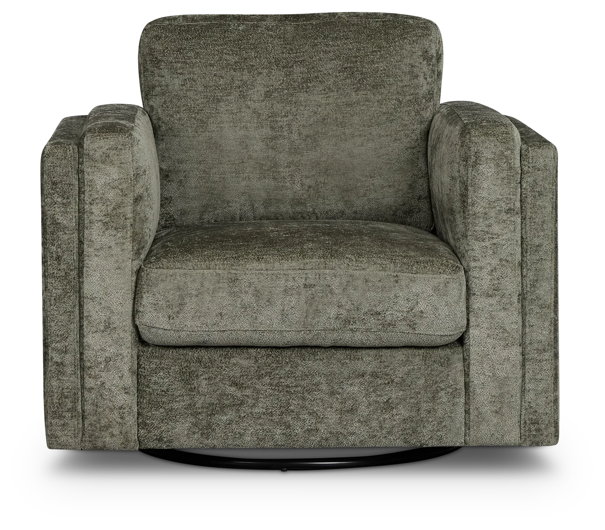 Farren Dark Green Fabric Swivel Chair