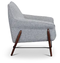 Nathan Dark Gray Fabric Accent Chair