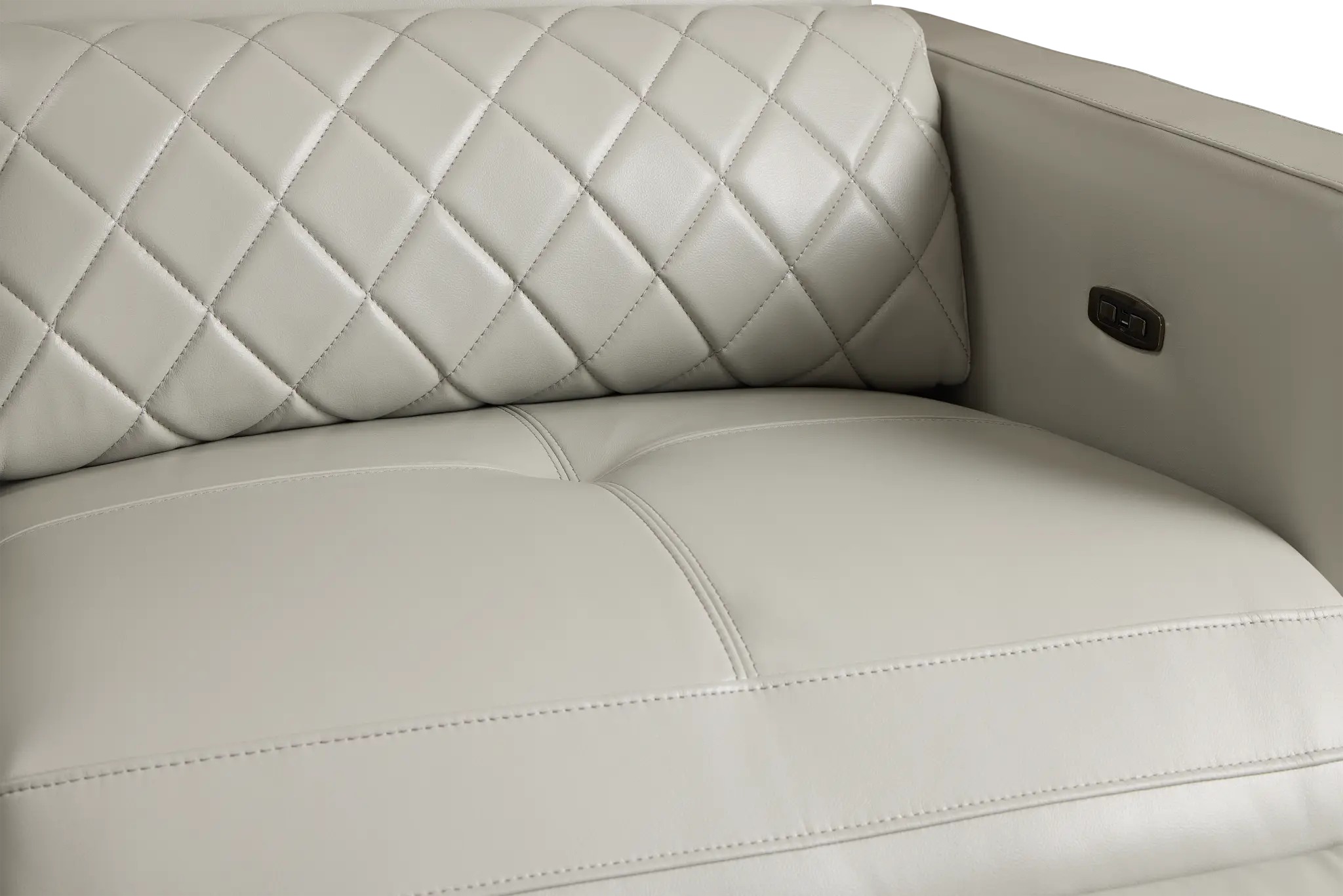 Ava Light Gray Micro Medium Dual Power 2-arm Reclining Sectional Ava Light Gray Micro Medium Dual Power 2-arm Reclining Sectional