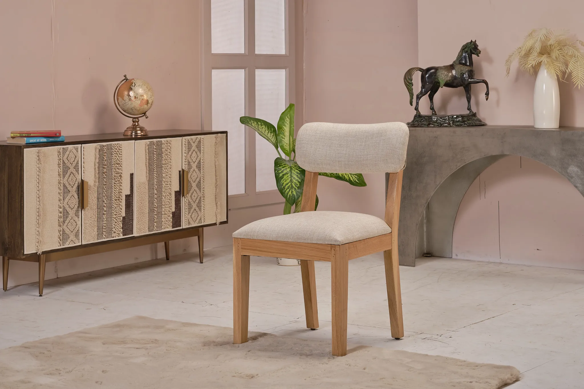 Carry Light Tone Upholstered Side Chair