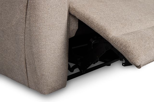 Walker Beige Fabric Power Recliner With Power Headrest