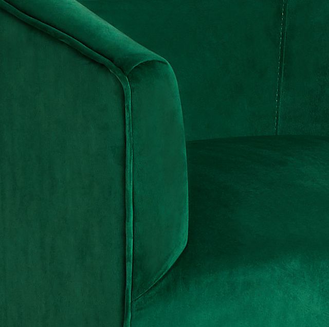 Charlotte Dark Green Velvet Swivel Accent Chair