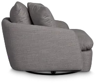 Serena Gray Fabric Swivel Chair