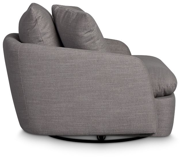 Serena Gray Fabric Swivel Chair