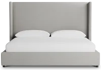 Captiva Maguire Gray 60" Upholstered Shelter Bed