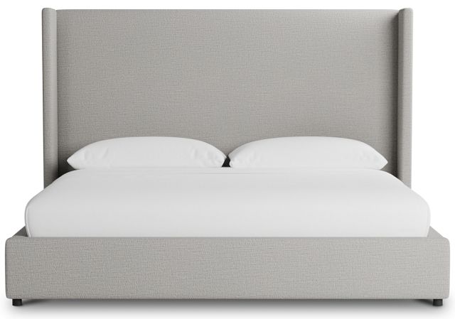 Captiva Maguire Gray 60" Upholstered Shelter Bed