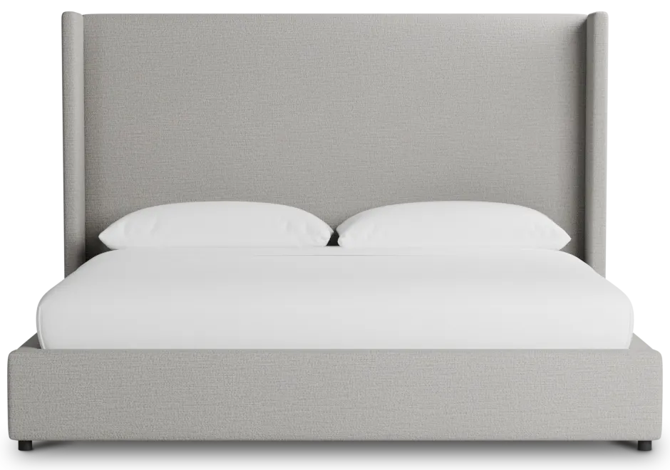 Captiva Maguire Gray 60" Upholstered Shelter Bed