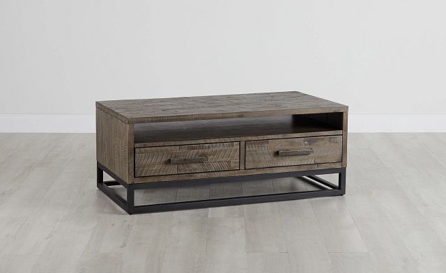 Hayes Light Gray Rectangular Coffee Table