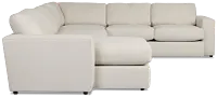 Brantley Light Beige Fabric Large Left Chaise Sectional