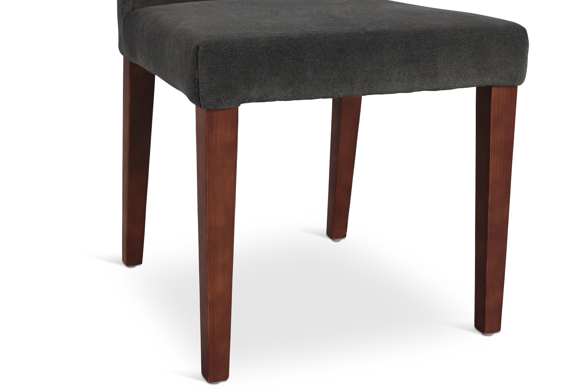 Bentley Dark Gray Velvet Upholstered Side Chair